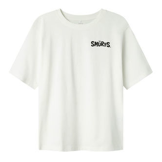 LMTD T-shirt - NlnFordy Smurfs - Cloud Dancer
