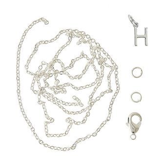 Me&My BOX Halskæde m. Bogstav - H - Sølvbelagt
