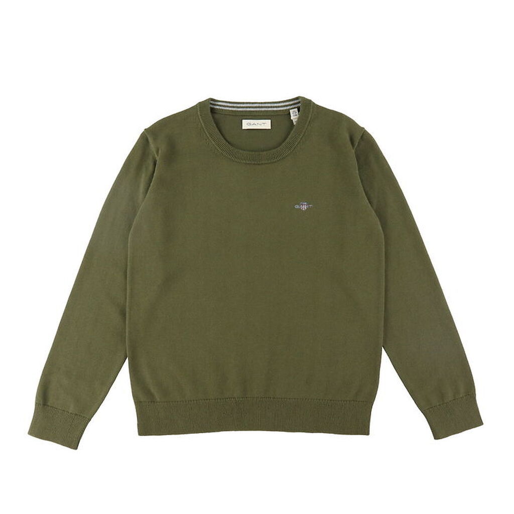 GANT Bluse - Strik - Shield Classic - Juniper Green