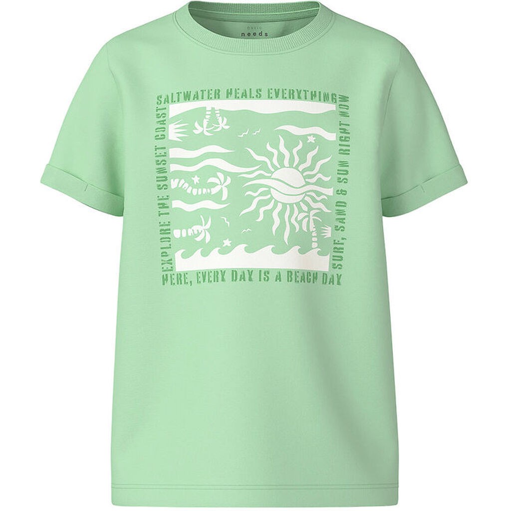 Name It T-shirt - NkmVux - Honeydew/Square Beach