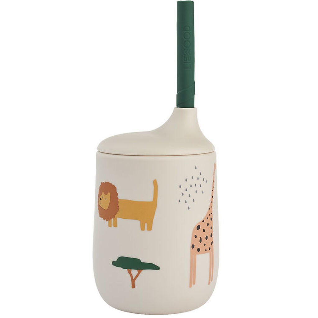 Liewood Kop m. Sugerør - Silikone - Ellis - Safari/Sandy Mix