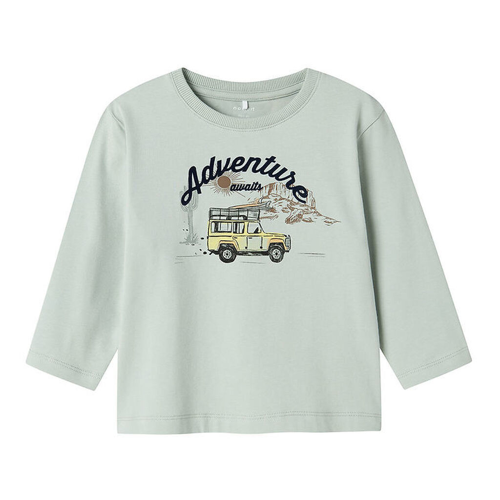 Name It Bluse - NmmHako - Aqua Gray m. Print
