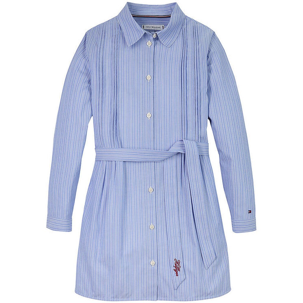 Tommy Hilfiger Skjortekjole - Lyseblå/Hvidstribet