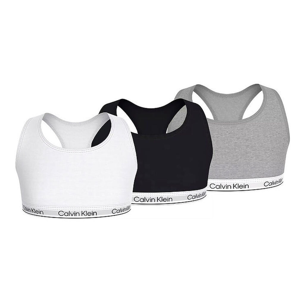 Calvin Klein Toppe - 3-pak - Hvid/Sort/Gråmeleret