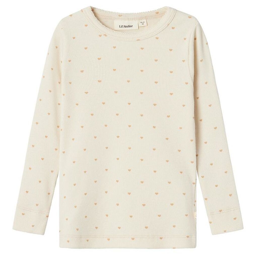 LilÂ´Atelier Bluse - Rib - NmfGago - Noos - TurtleDove Heart