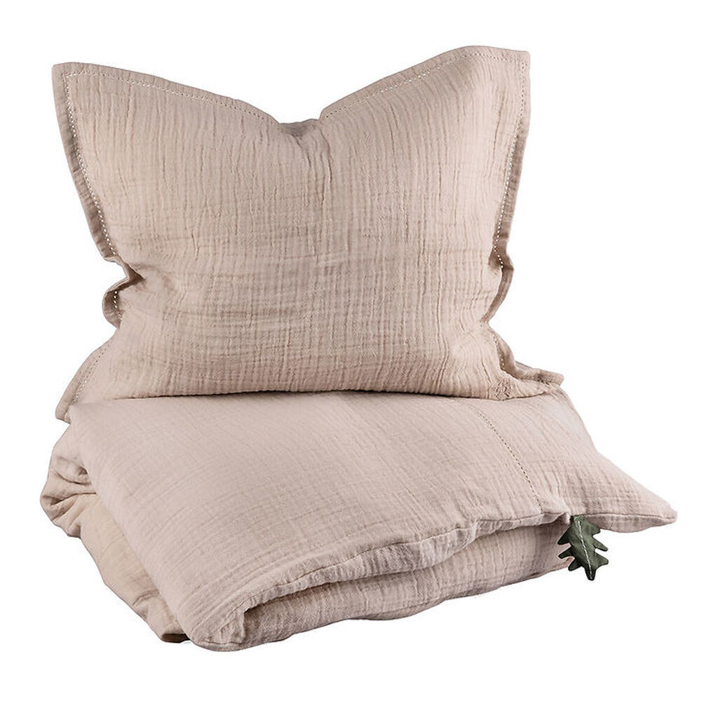 Sebra Sengetøj - Baby - Musselin - Seabreeze Beige