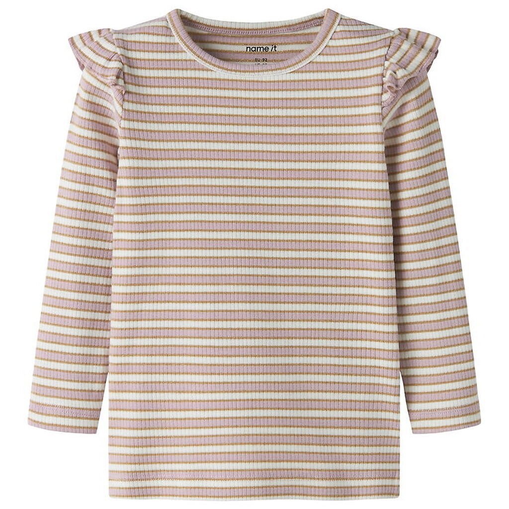 Name It Bluse - Rib - NmfTaias - Dawn Pink/ Cloud Dancer