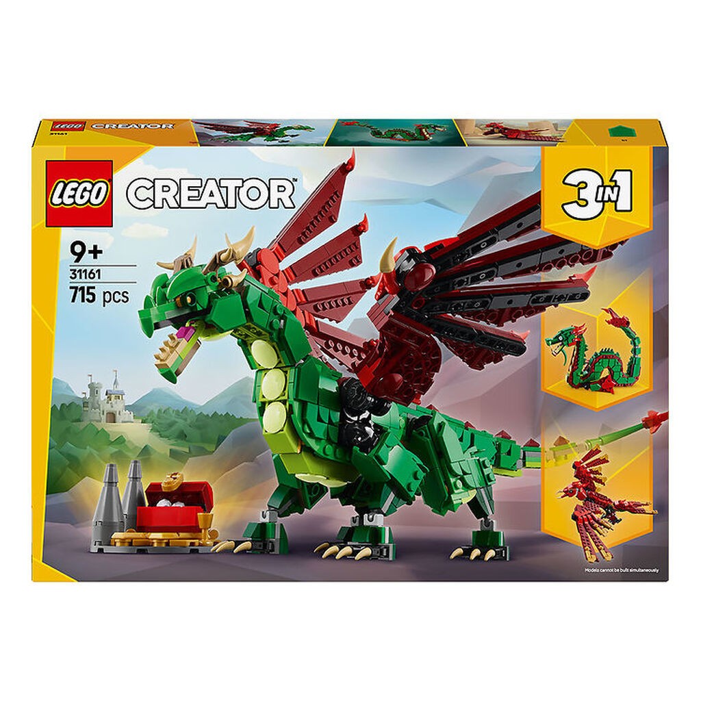 LEGOÂ® Creator - Middelalder-drage 31161 - 3-i-1 - 715 Dele