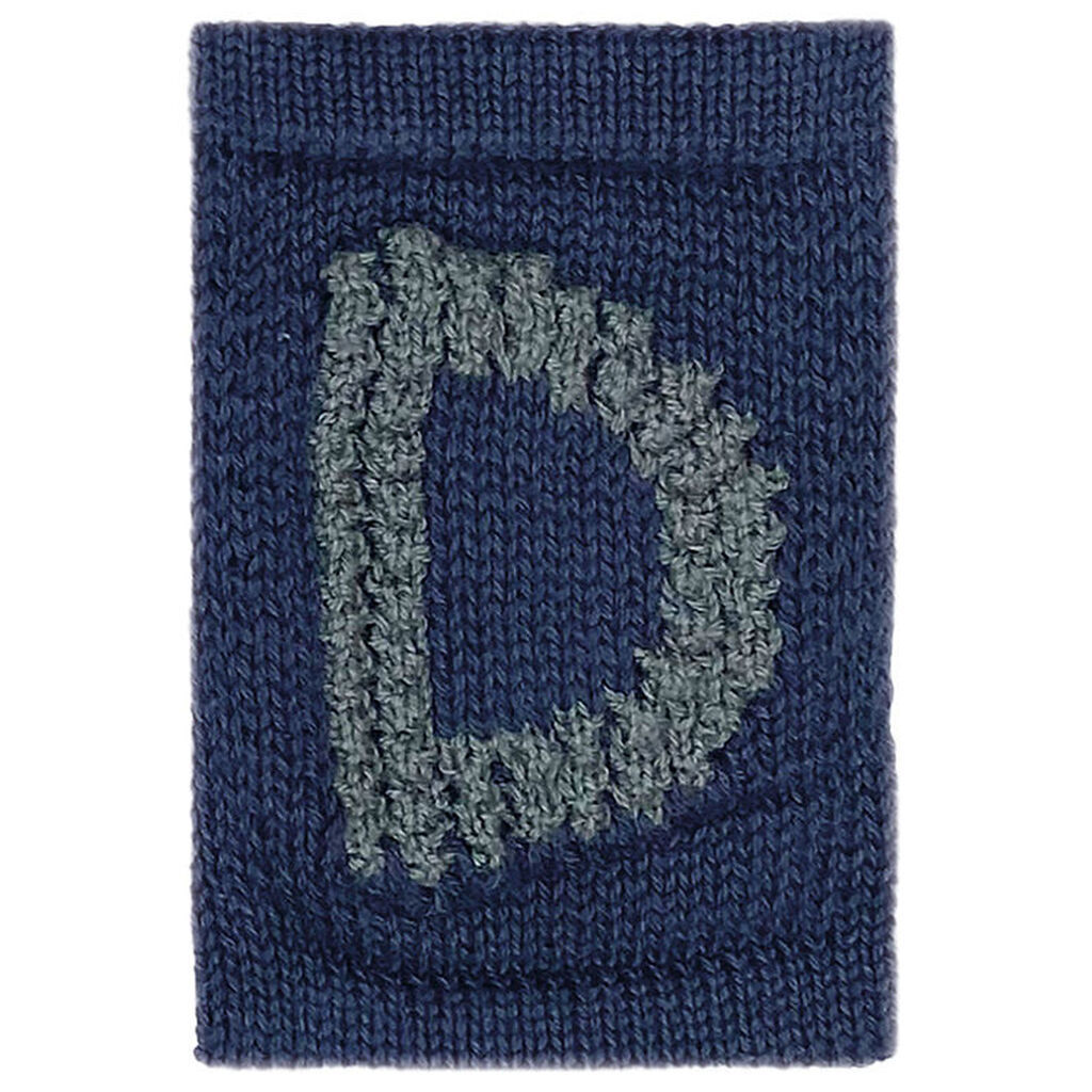 Smallstuff Strikket Bogstav - D - Blå Alfabet