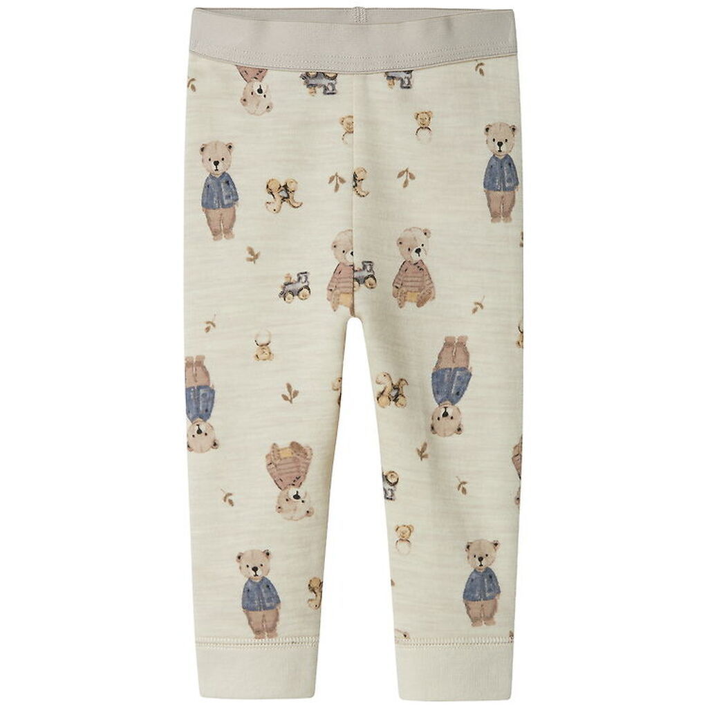 Name It Leggings - Uld - NbnWup - Peyote Melange/Bear