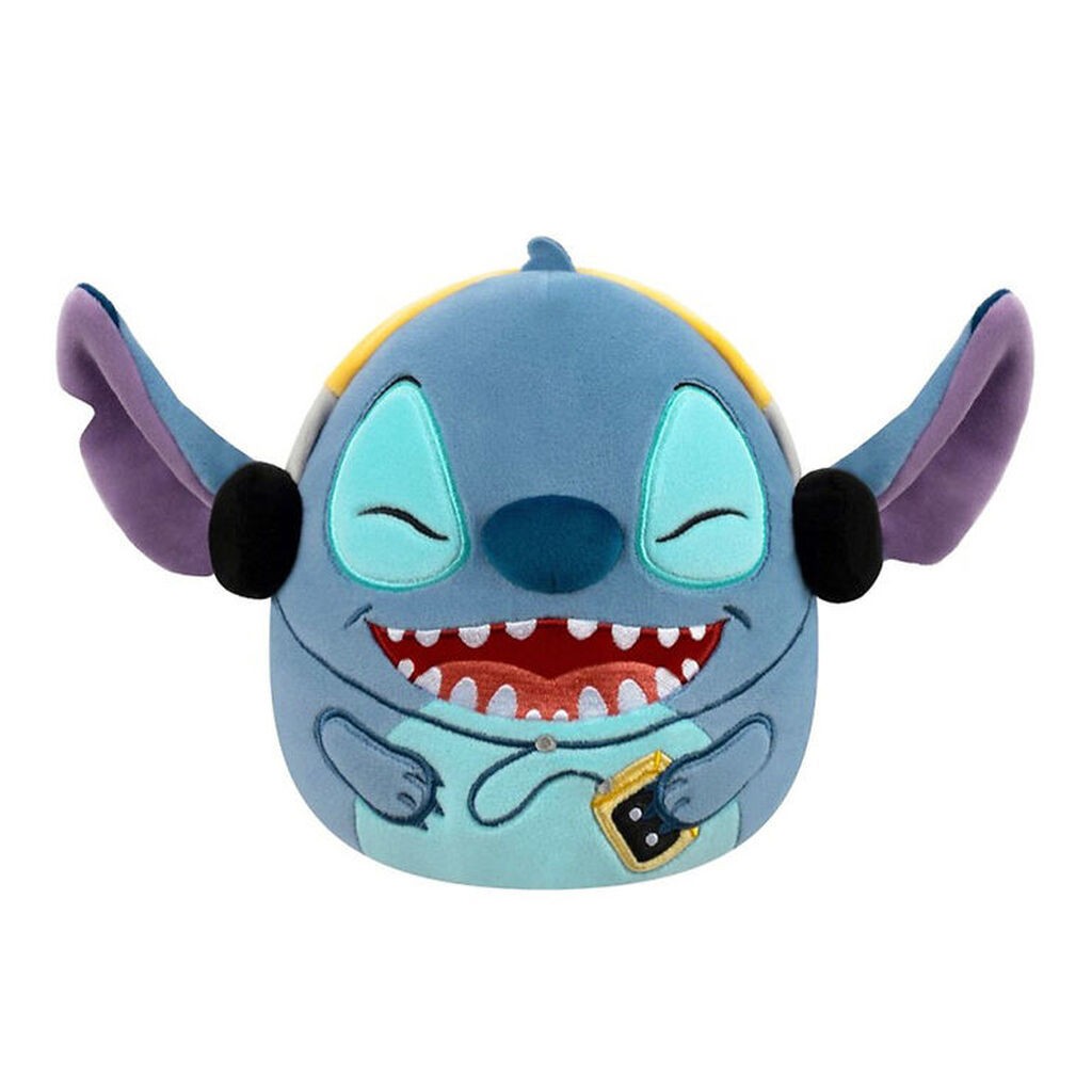 Squishmallows Bamse - 20 cm - Stitch m. Hørertelefoner