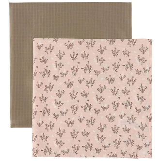 Müsli Stofbleer - 2-pak - 75x75 - Flora - Nightingale/Balsam Cre