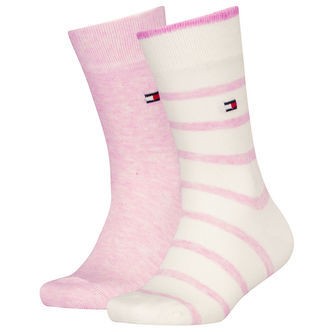 Tommy Hilfiger Strømper - 2-pak - Breton - Pink