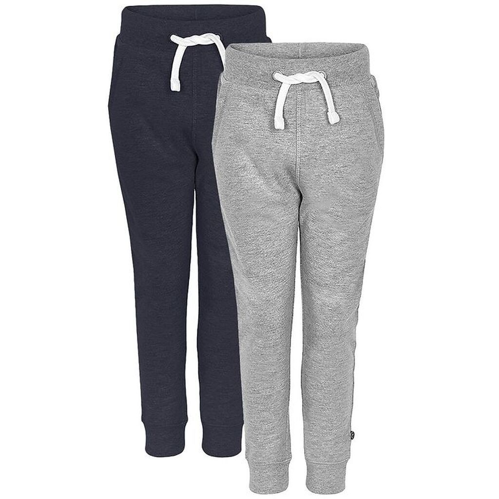 Minymo Sweatpants - 2-Pak - Navy/Grå