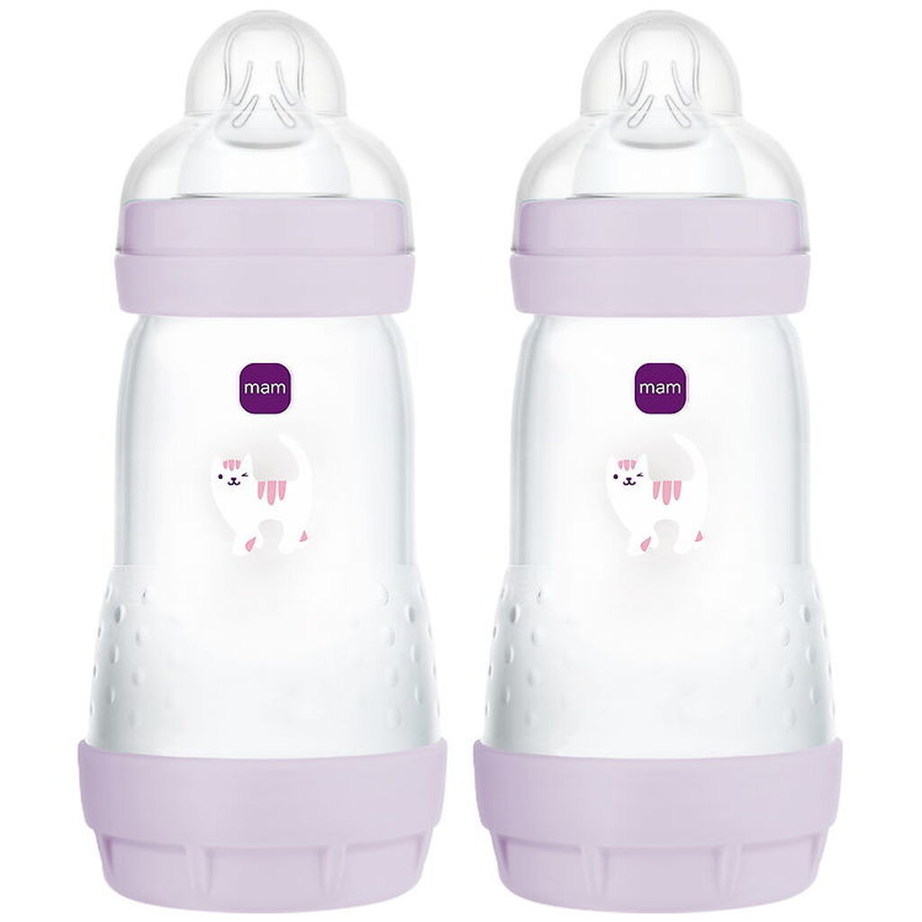 MAM Sutteflaske - Easy Start Anti-Colic - 260ml - 2-pak - Lilla