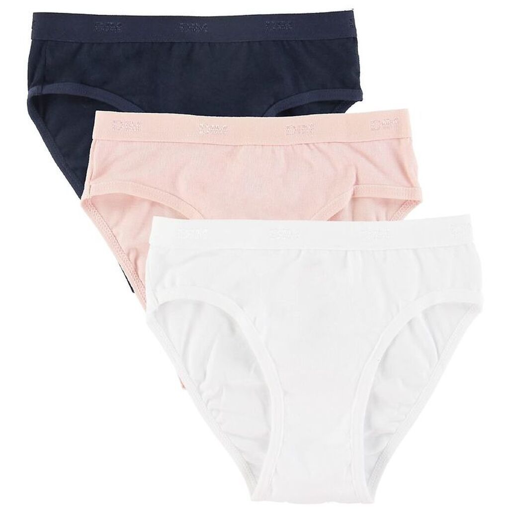 DIM Trusser - 3-pak - Hvid/Navy/Rosa