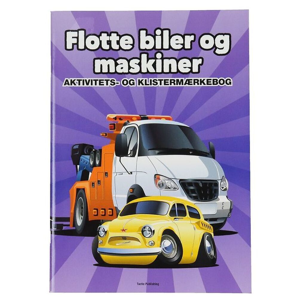 TACTIC Aktivitetsbog m. Klistermærker - Flotte Biler Og Maskiner