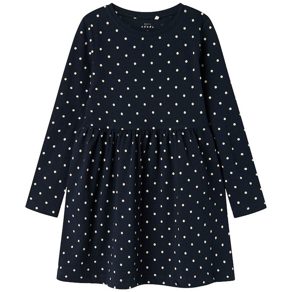 Name It Kjole - NkfVivia - Dark Sapphire m. Prikker