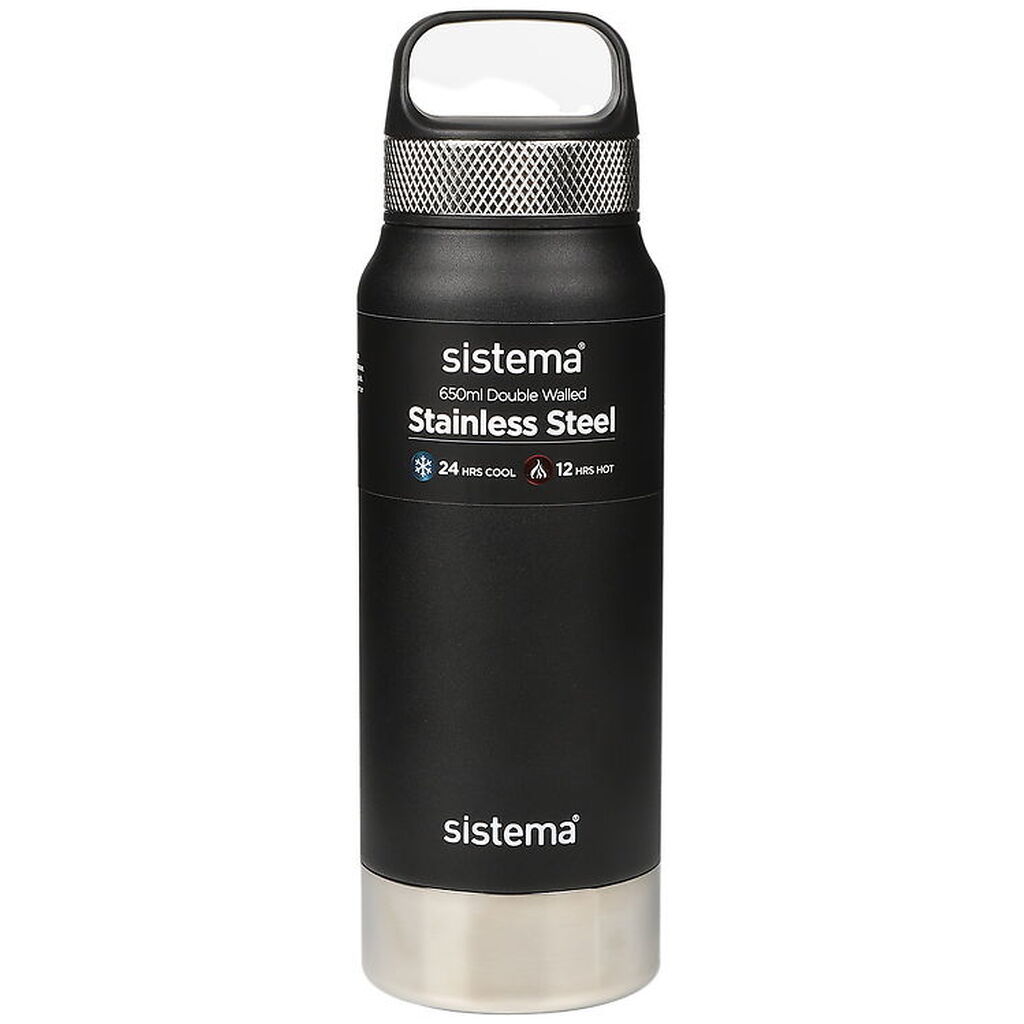 Sistema Termoflaske - Stainless Steel - 650 ml - Sort