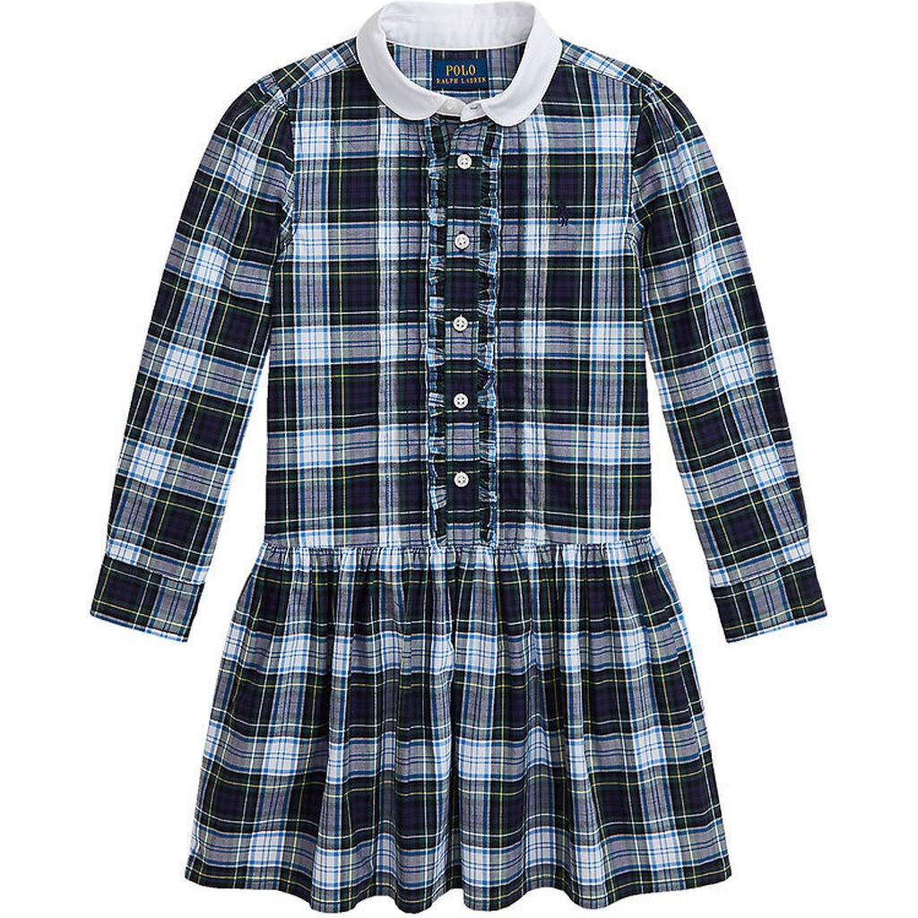 Polo Ralph Lauren Kjole - Navy/Grønternet m. Hvid
