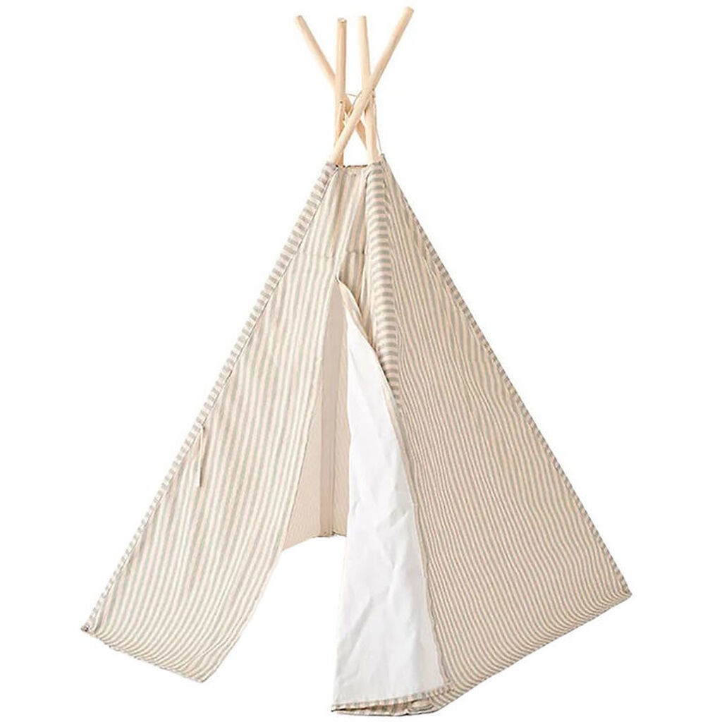 Kids Concept Legetelt - Tipi Stripe - Blå/Hvid