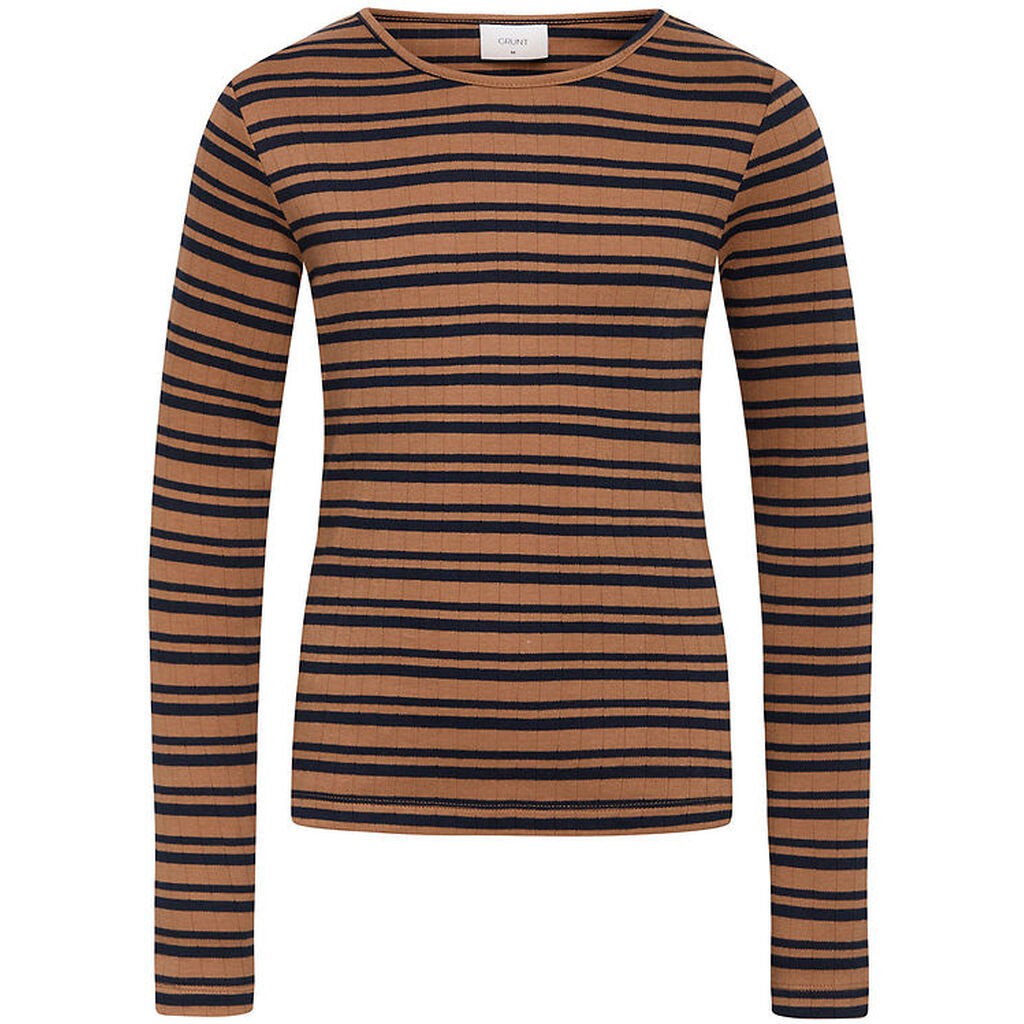 Grunt Bluse - Rib - Dopin - Coffee Stripe