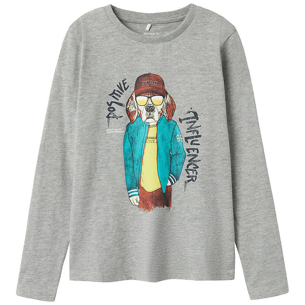 Name It Bluse - NkmSemons - Grey Melange