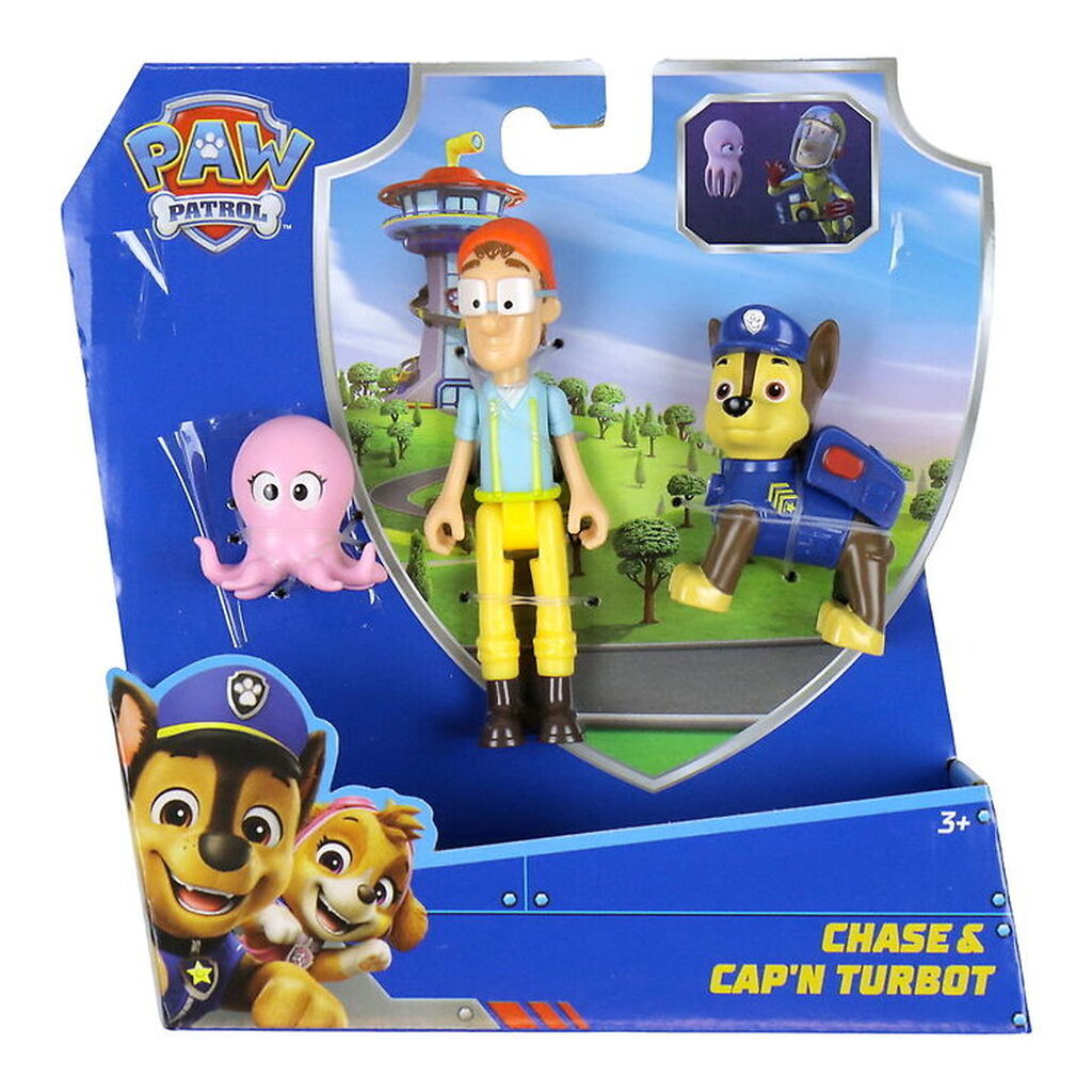 Paw Patrol Legetøjsfigurer - Chase & Cap'N Turbot