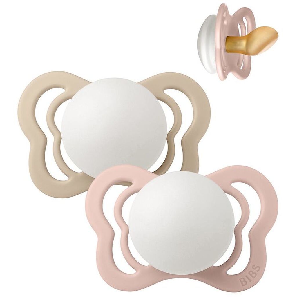 BIBS Couture Natsutter - Str. 1 - 2-pak - Anatomisk - Blush/Va