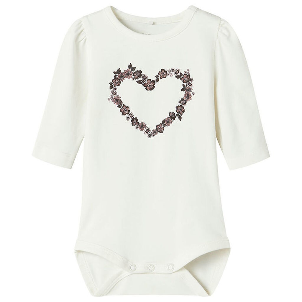Name It Body l/æ - NbfOasa - Cloud Dancer m. Hjerte