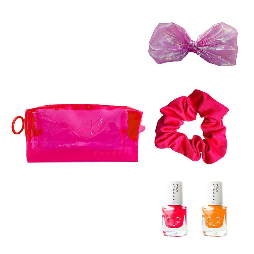 Inuwet Gavesæt - Neglelak/Hårpynt - Neon Pink