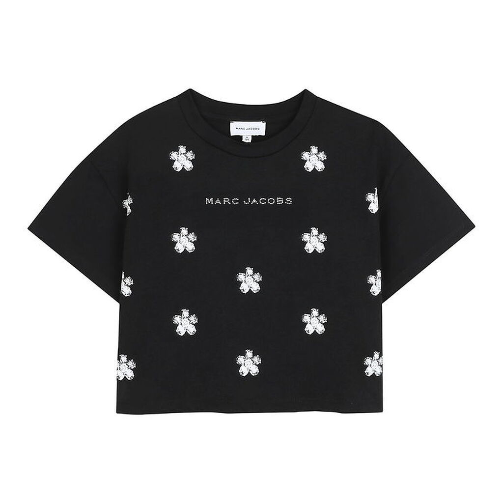 Little Marc Jacobs T-shirt - Cropped - Sort m. Print