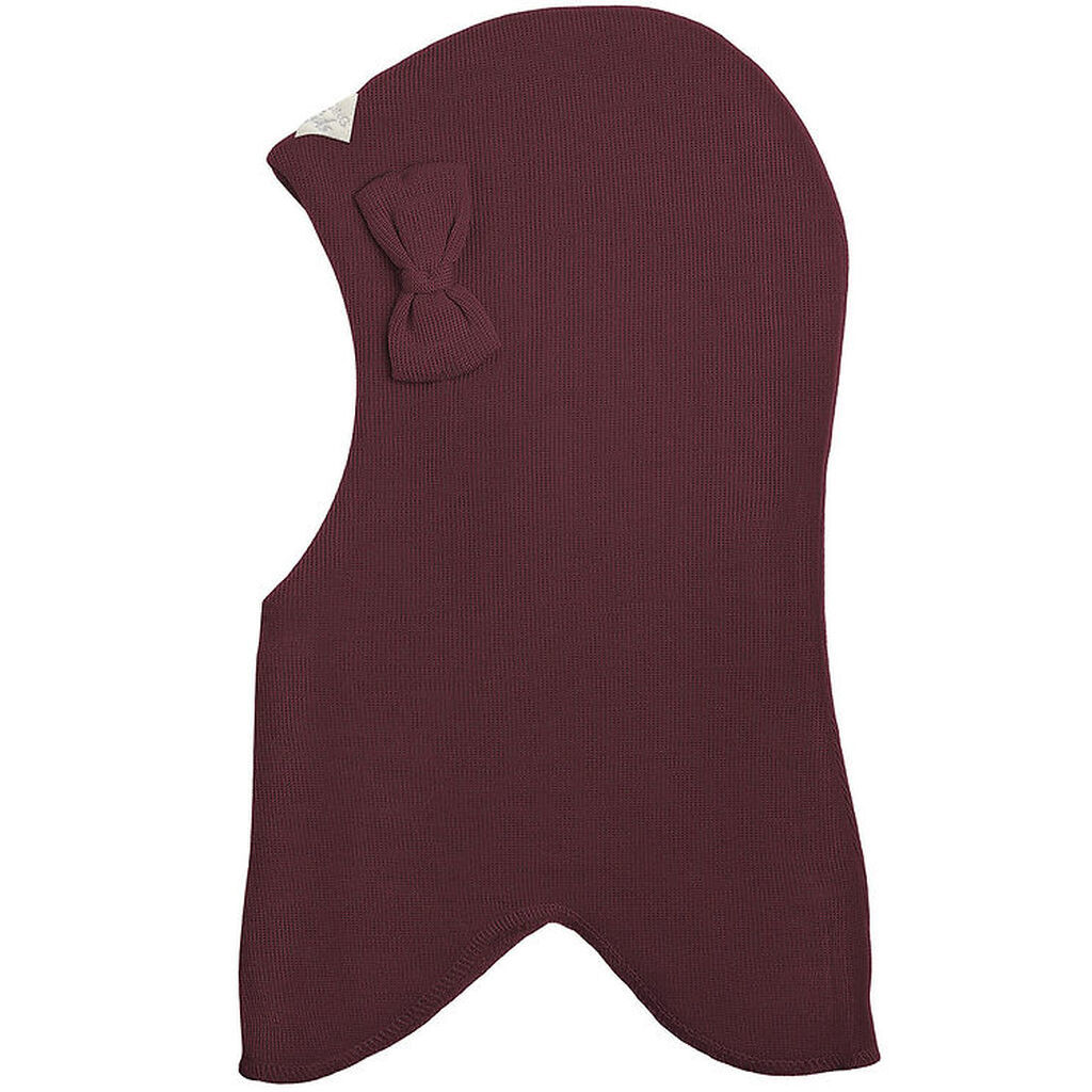 Racing Kids Elefanthue - Uld/Bomuld - 2-lags - Bordeaux m. Sløjf