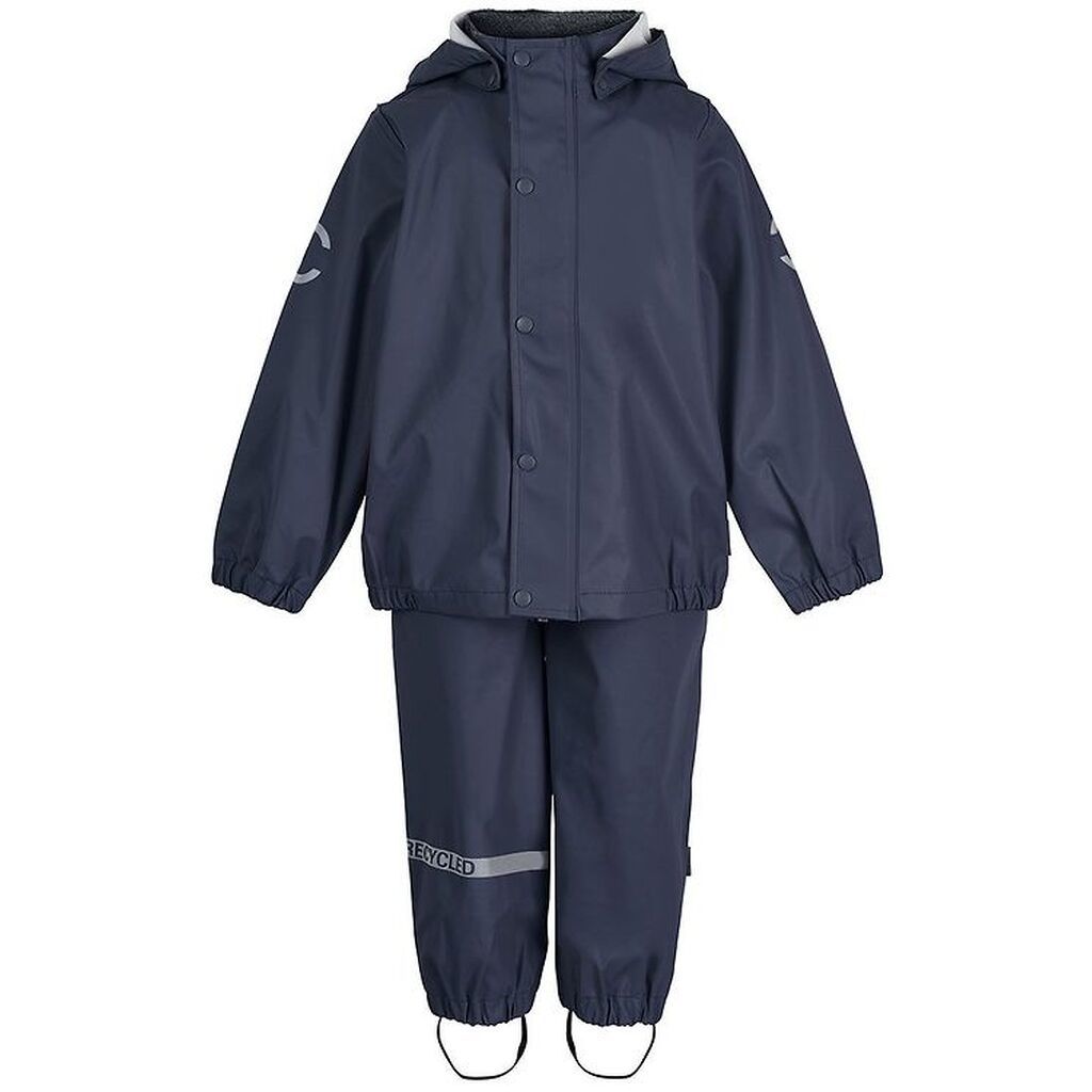 Mikk-Line Regntøj m. Seler - PU - Recycled - Blue Nights