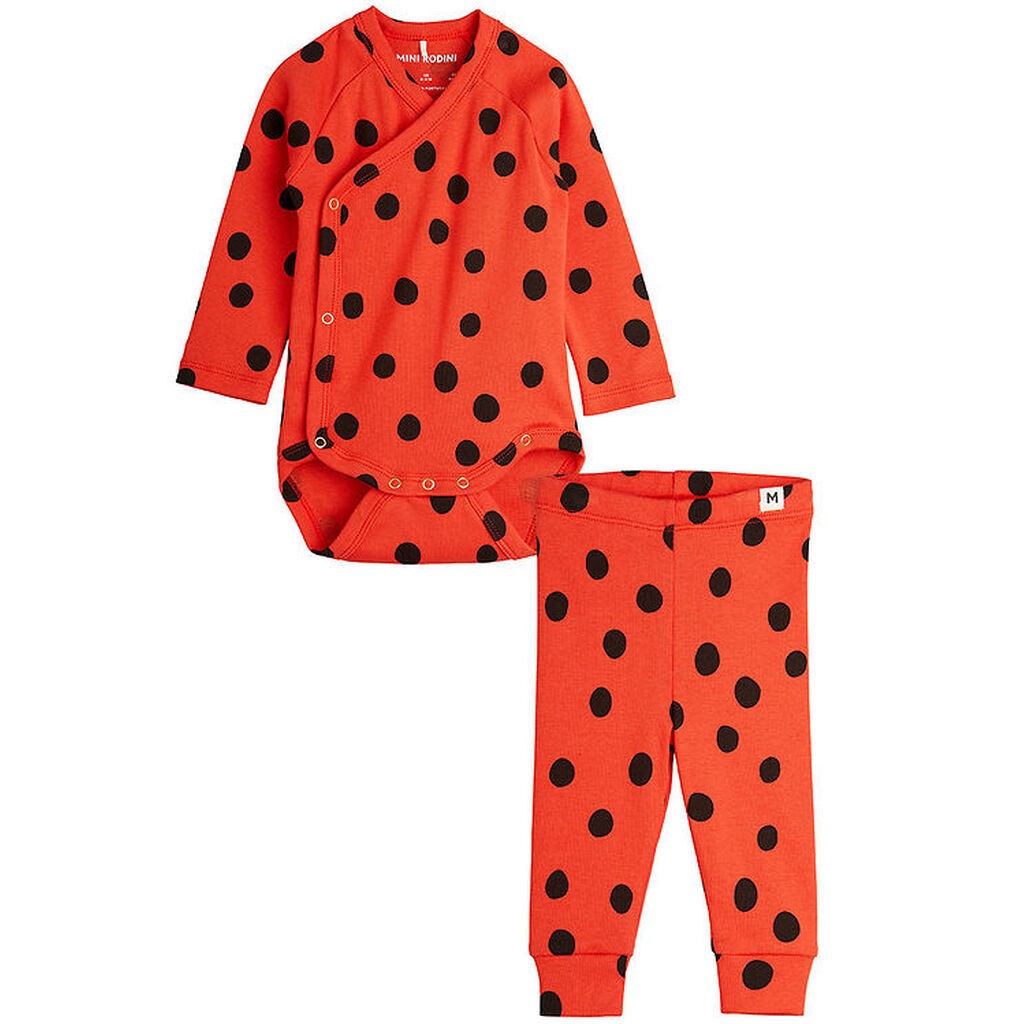 Mini Rodini Sæt - Dots - Rød