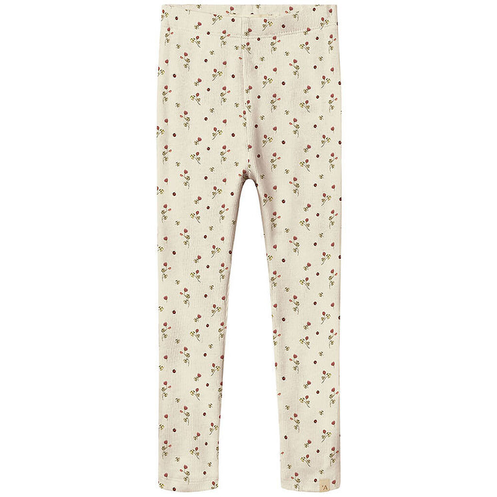 Lil' Aterlier Leggings - Rib - NmfLavo - Turtledove/Clover
