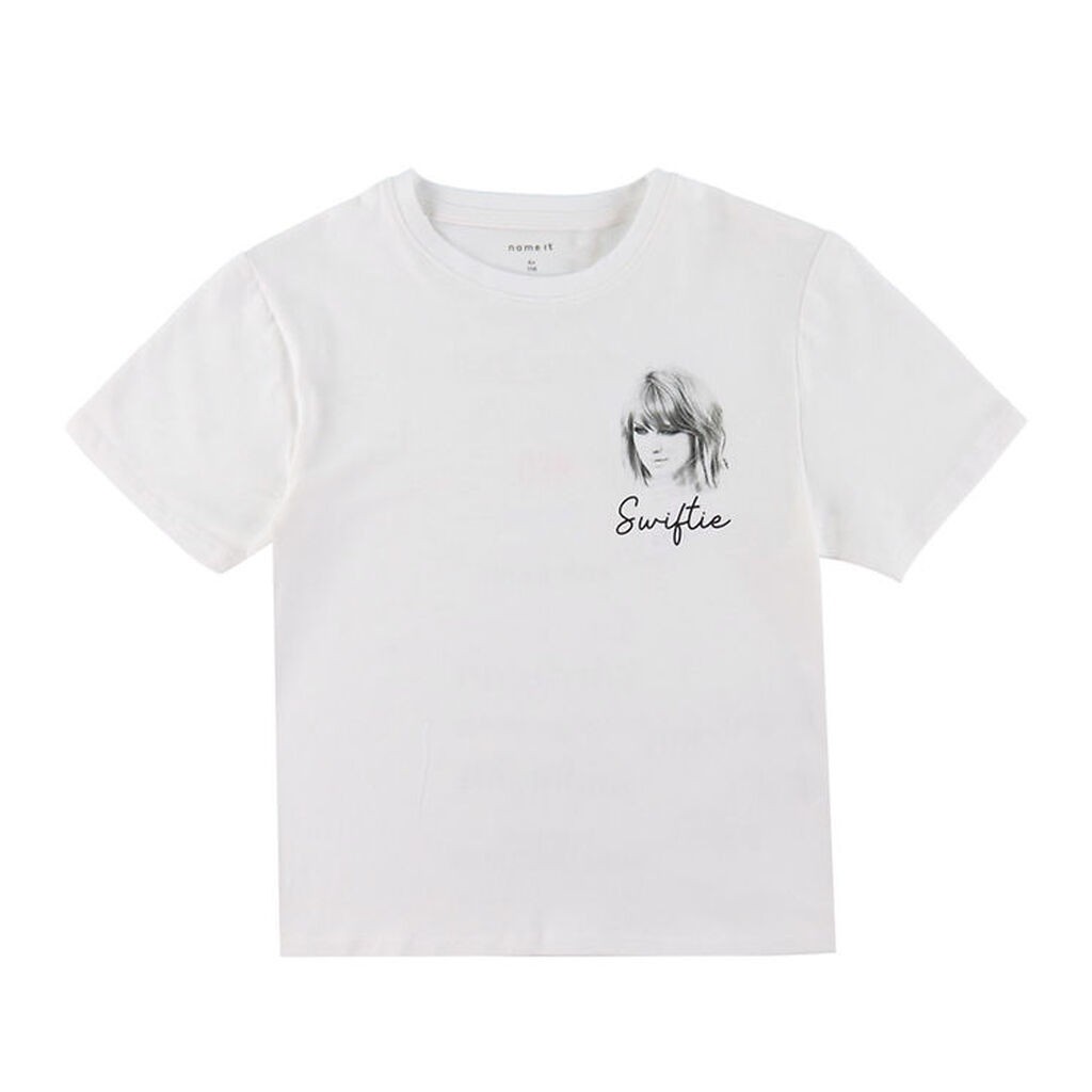 Name It T-shirt - TSwift - NkfFern - Bright White m. Print