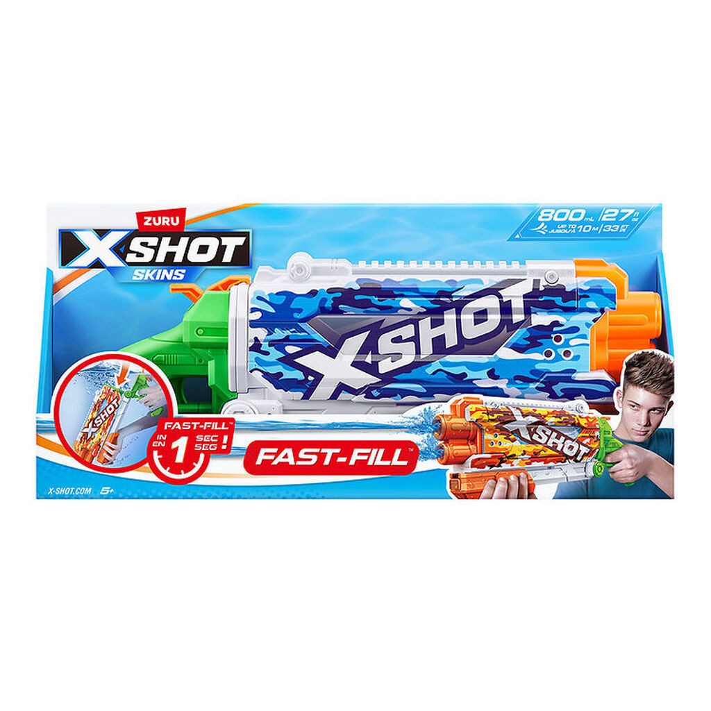 X-SHOT Vandpistol - Skins Pump Action Fast-Fill - 800 ml - Water