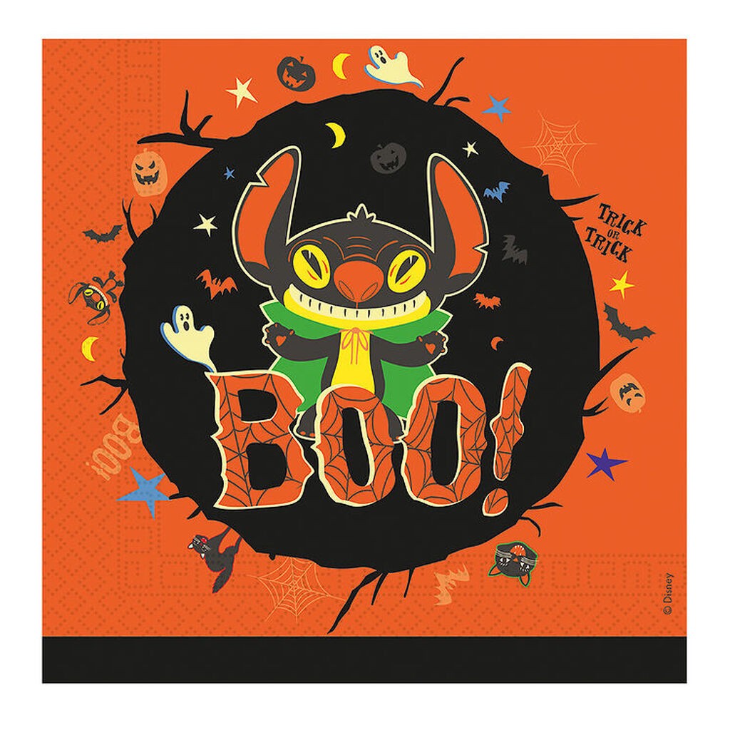 Decorata Party Servietter - 20-pak - 33x33 cm - Stitch Halloween