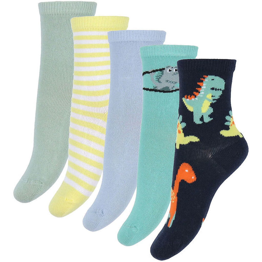 Name It Strømper - 5-Pak - NmmVagn - Creme De Menthe