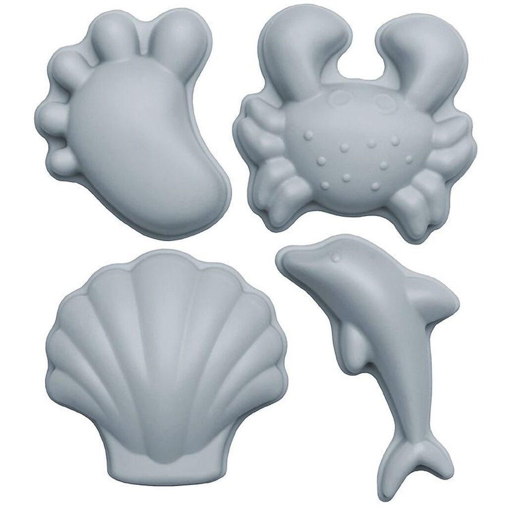 Scrunch Sandforme - 4 stk - Silikone - Lyseblå