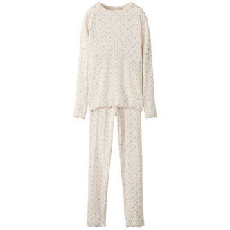 Lil Atelier Nattøj - Rib - NmfGago - Almost Mauve/Flowers