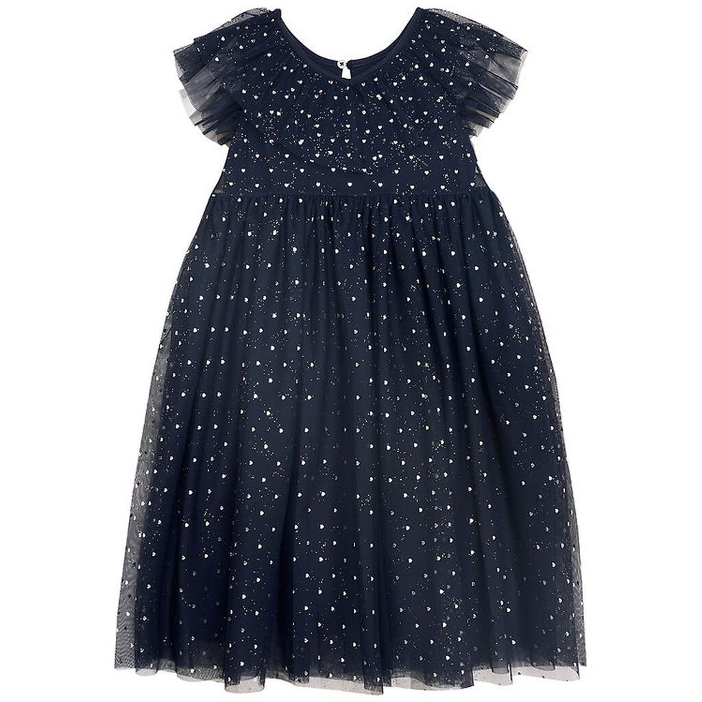 Creamie Kjole - Mesh - Black Iris m. Hjerter