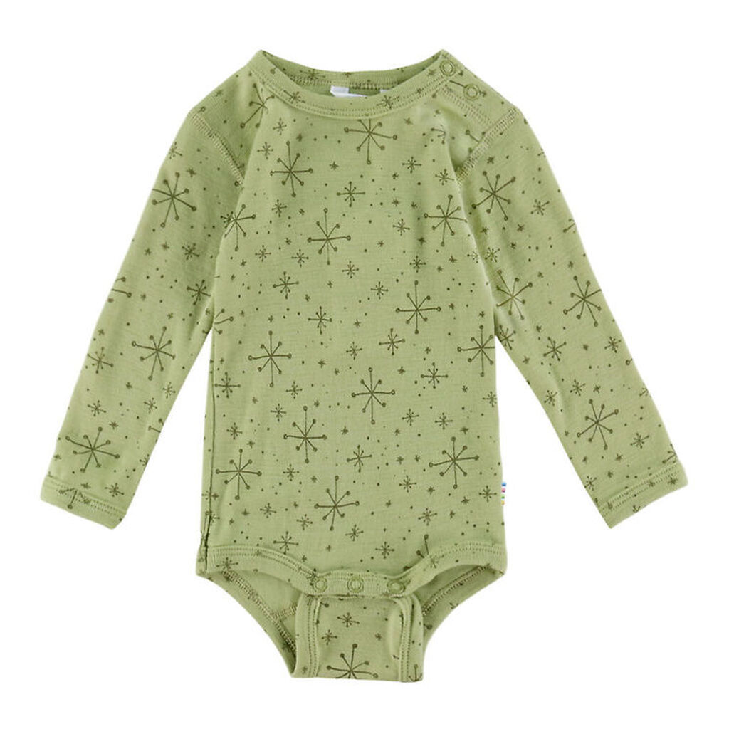 Joha Body l/æ - Uld - Lys Olive m. Stjerner