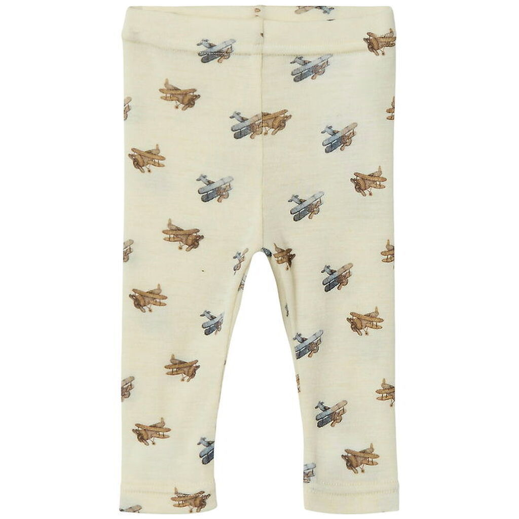 Lil' Atelier Leggings - Uld/Modal - Noos - NbmNalu - Turtledove/
