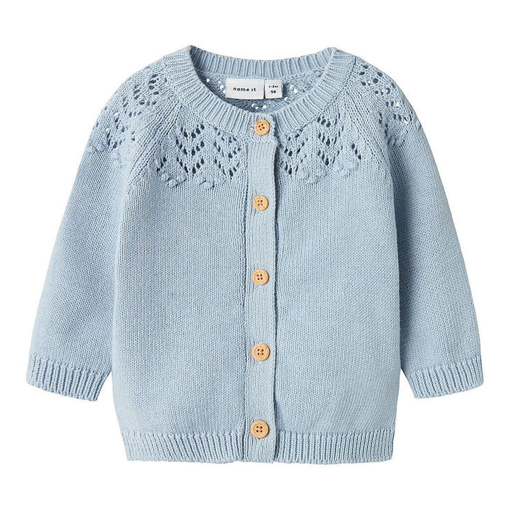 Name It Cardigan - Strik - NbfBimolly - Subdued Blue