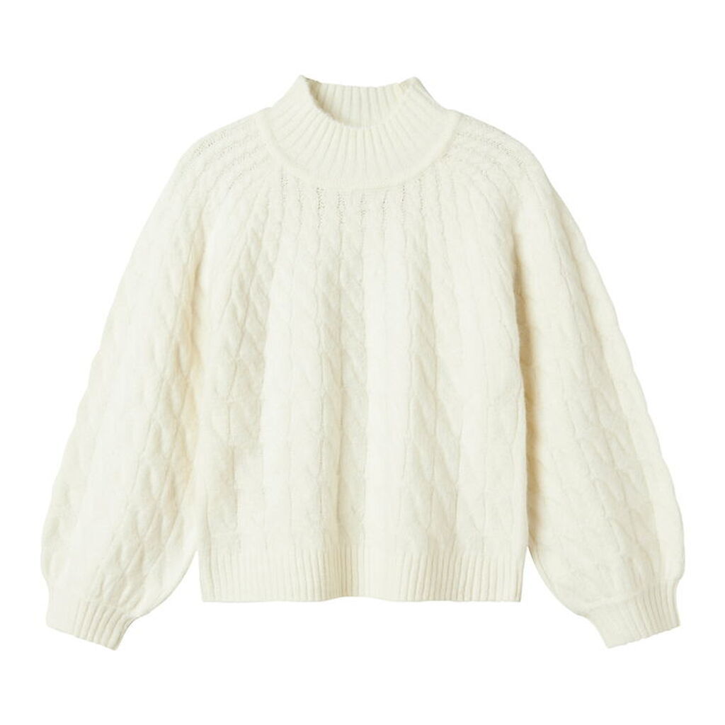 Name It Bluse - Strik - NkfNadalie - Cloud Dancer