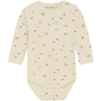 Minymo Body l/æ - Viskose - Strawberry Ice m. Jordbær