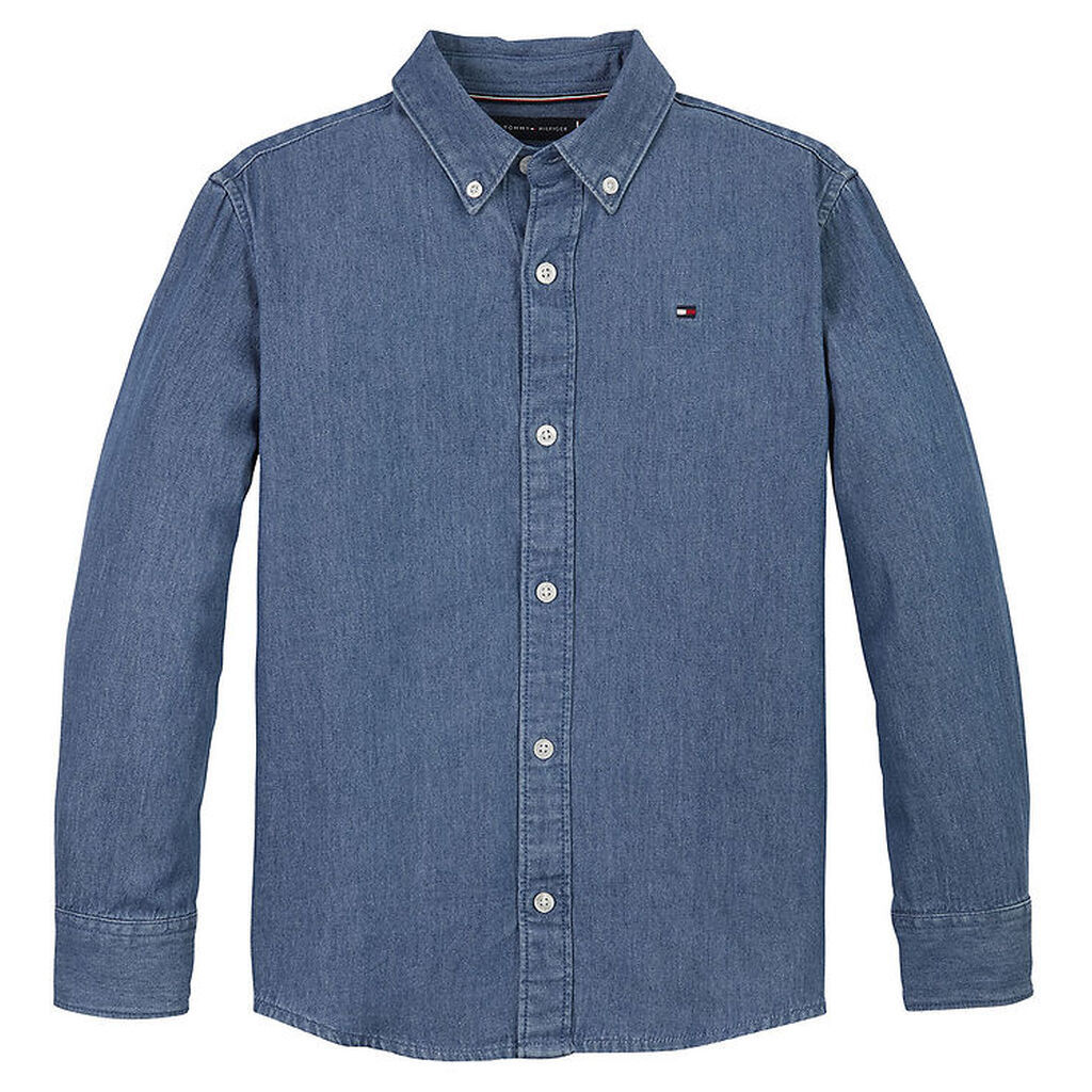 Tommy Hilfiger Skjorte - Denim Chambray - Denim Medium Wash