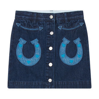 Stella McCartney Kids Nederdel - Denim - Blå m. Hestesko